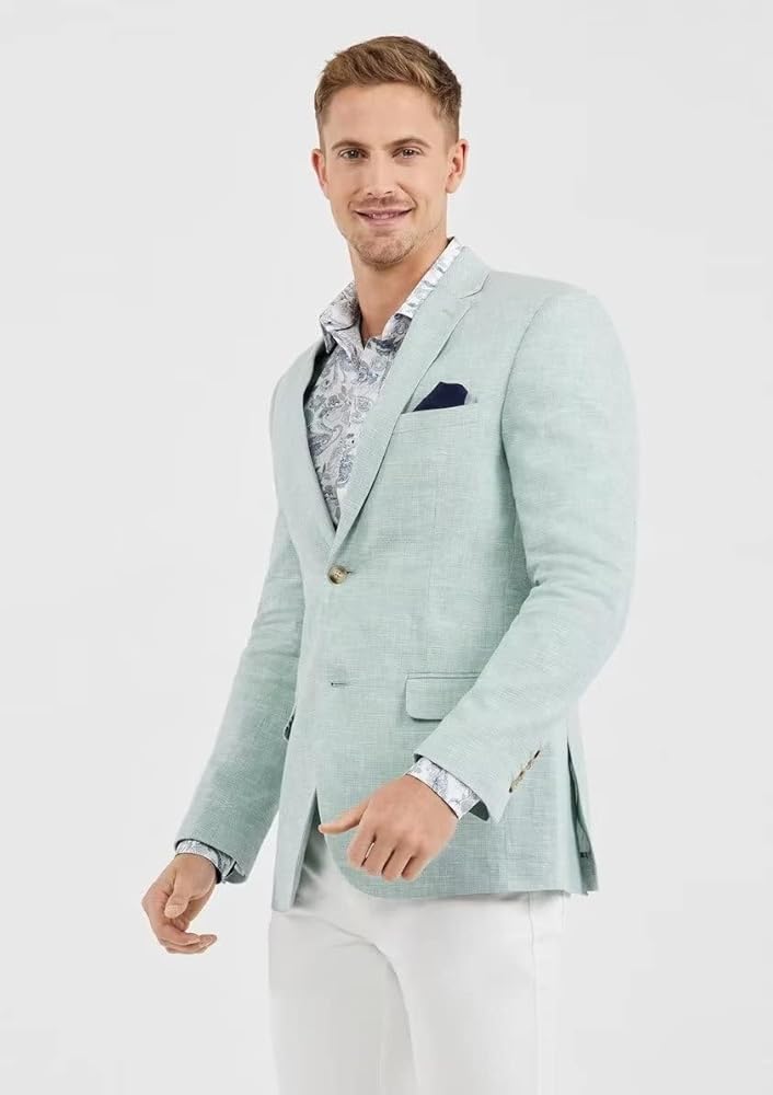 Amazon.com: Linen Blazer Men Summer Blazer for Men Mens